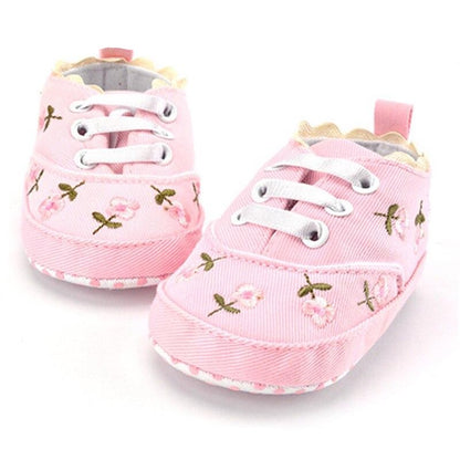 Baby Lace-up Floral Prewalker Shoe