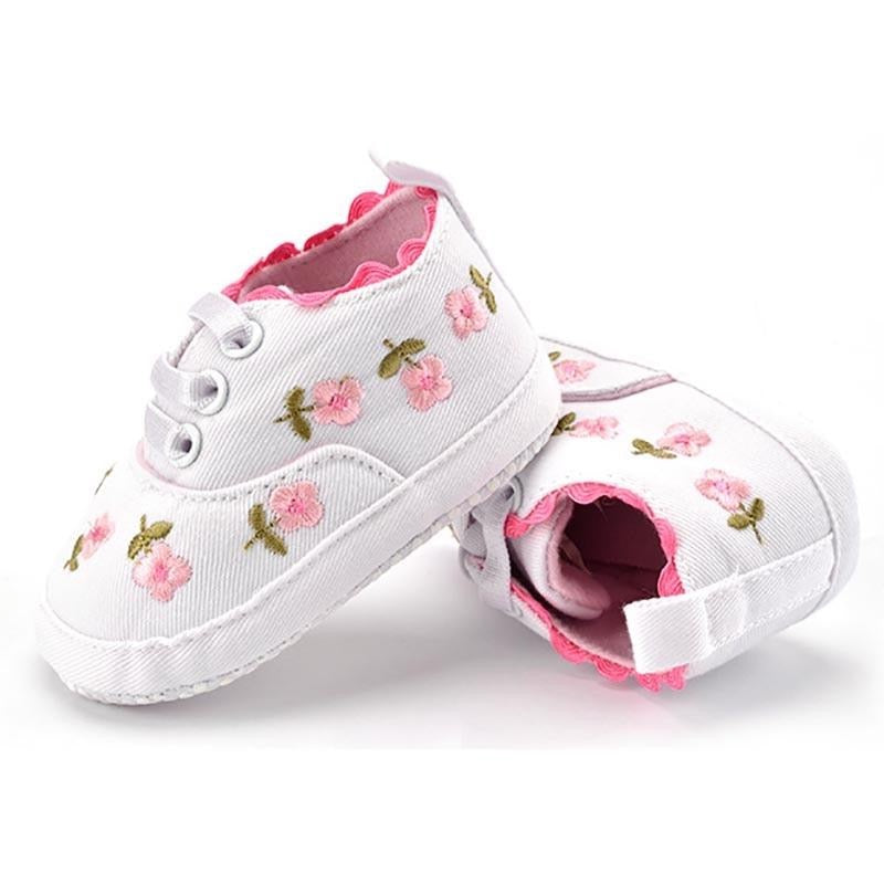 Baby Lace-up Floral Prewalker Shoe