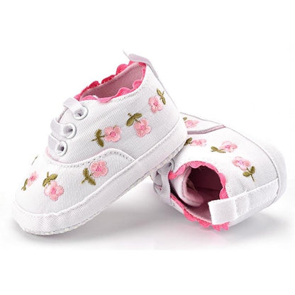 Baby Lace-up Floral Prewalker Shoe