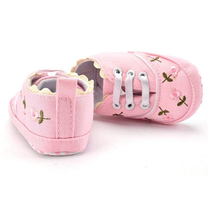 Baby Lace-up Floral Prewalker Shoe