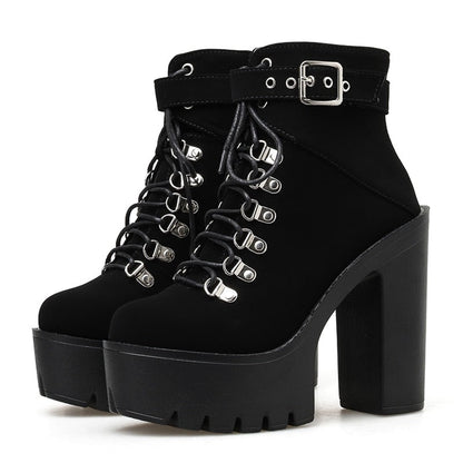 Lace Up Platform Winter Boots