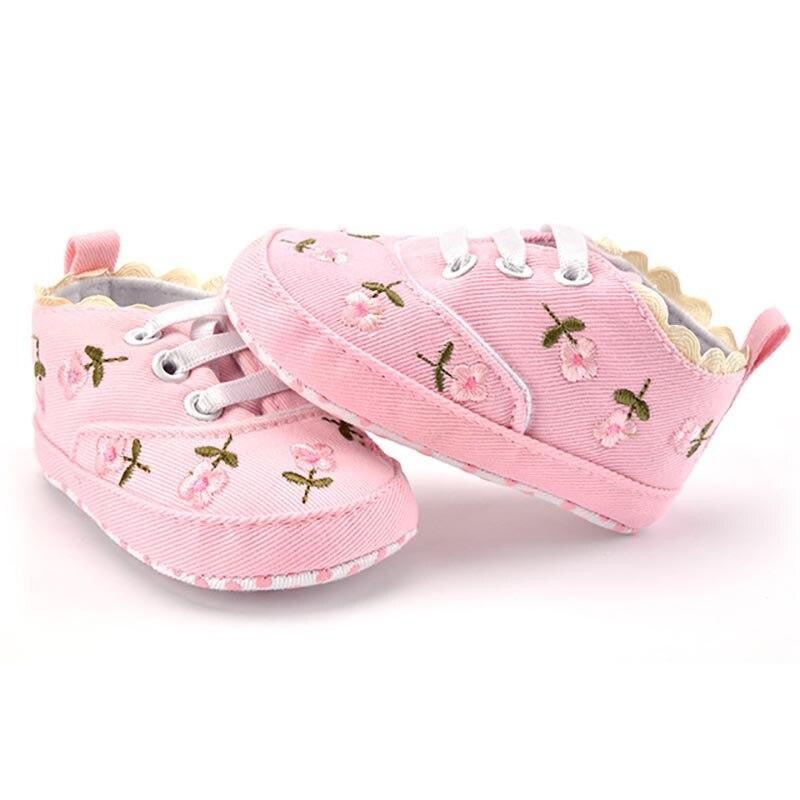 Baby Lace-up Floral Prewalker Shoe