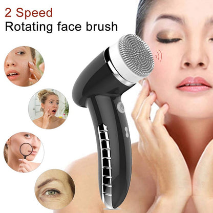 Facial Cleansing Brush with 360 Rotating Head