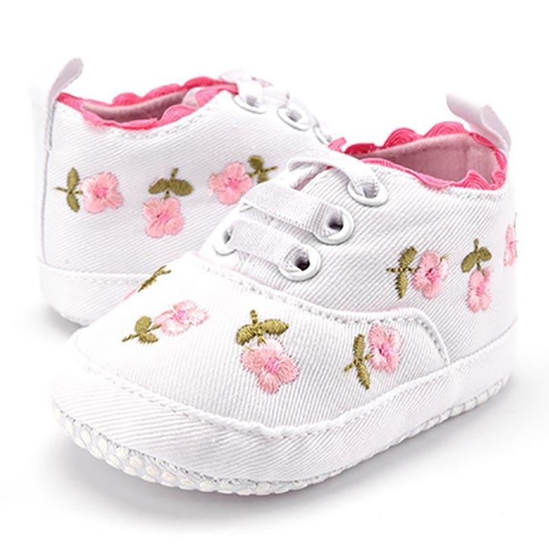 Baby Lace-up Floral Prewalker Shoe