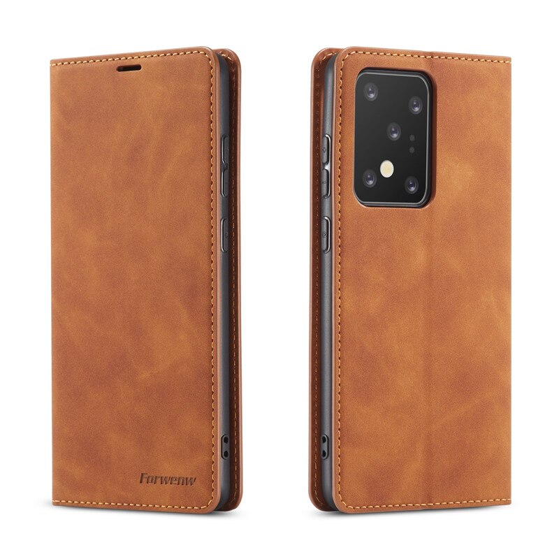 Magnetic Leather Case For S20