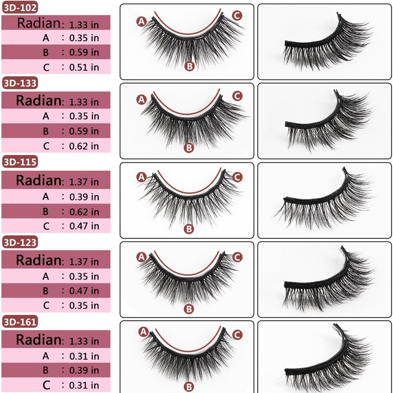 MIXED Magnetic Eyelashes Set for Beautiful Eyes