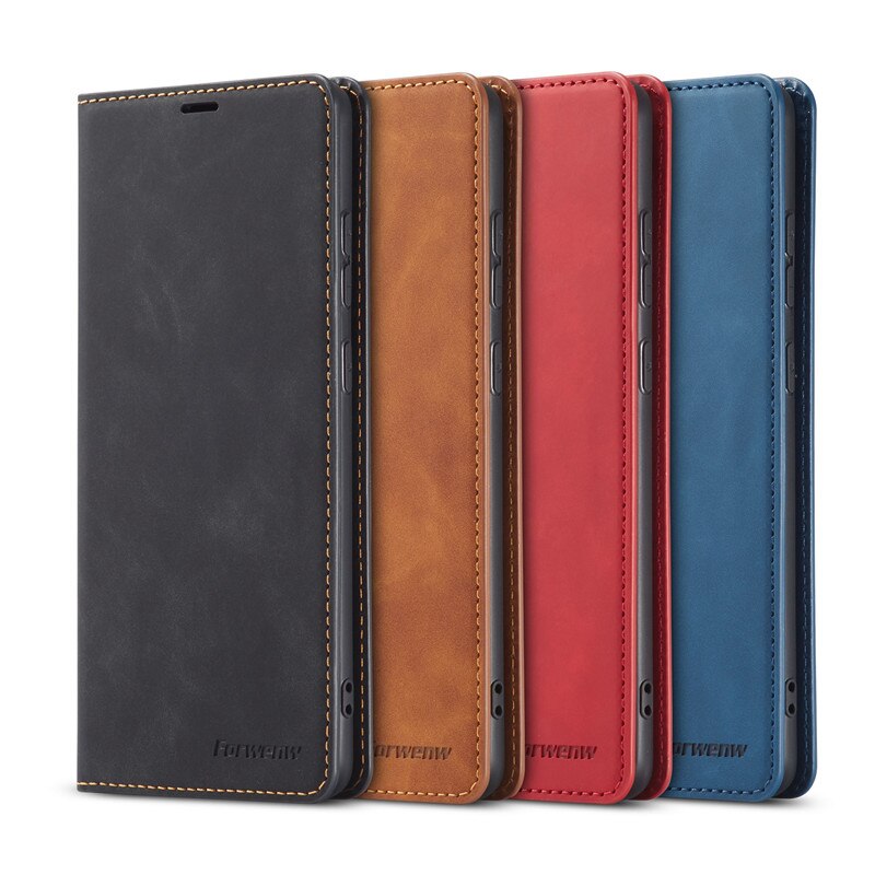 Magnetic Leather Case For S20