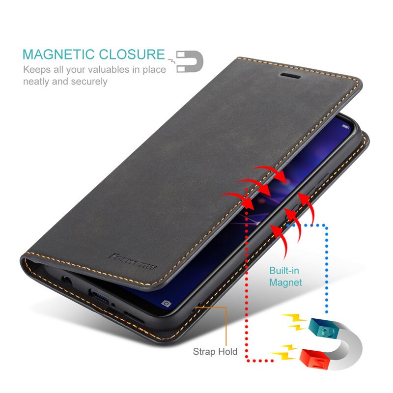 Magnetic Leather Case For S20