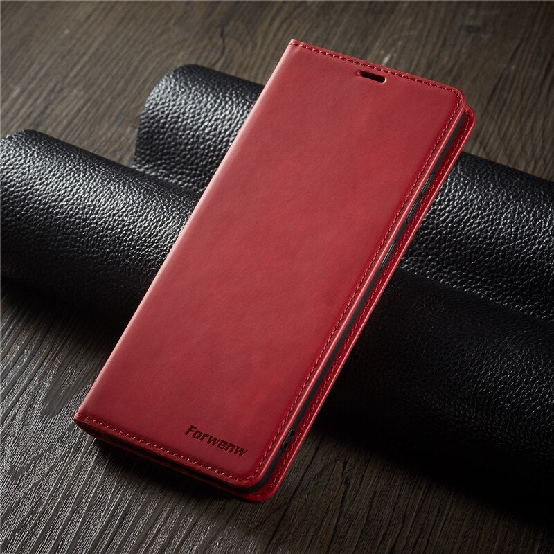 Magnetic Leather Case For S20