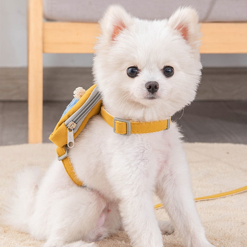 Small Dog Harness with backpack