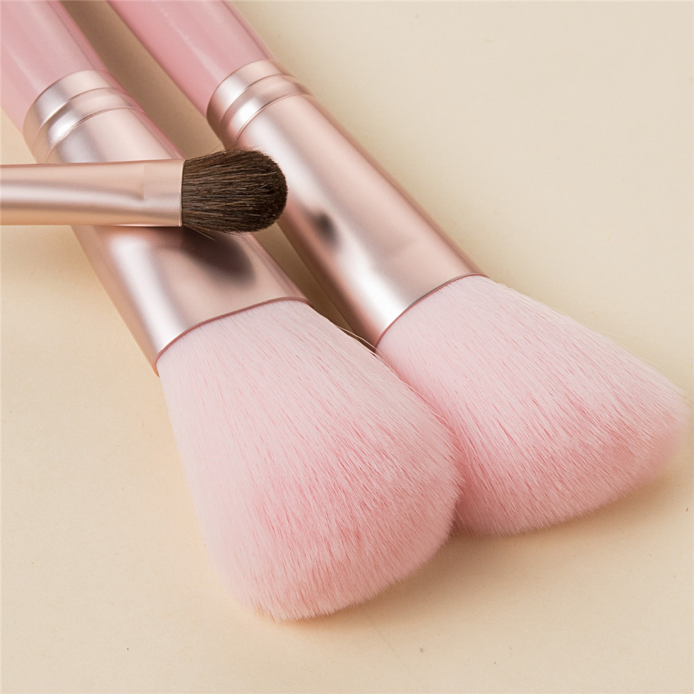 Pink Makeup Brush + Storage Set