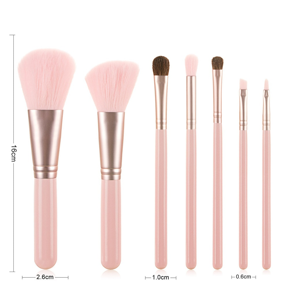 Pink Makeup Brush + Storage Set