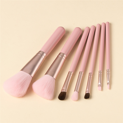 Pink Makeup Brush + Storage Set