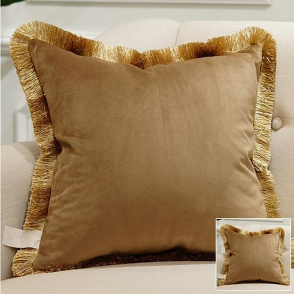 Luxury Embroidered Cushion Covers Velvet Tassels