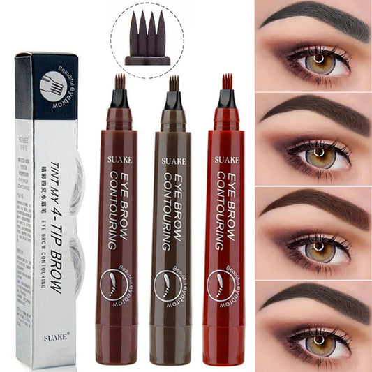 3D Microblading Eyebrow Pen Waterproof Fork Tip