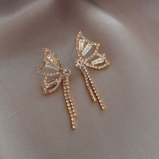 Cute Long Butterfly Earrings