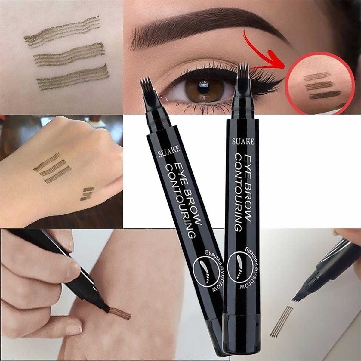 3D Microblading Eyebrow Pen Waterproof Fork Tip