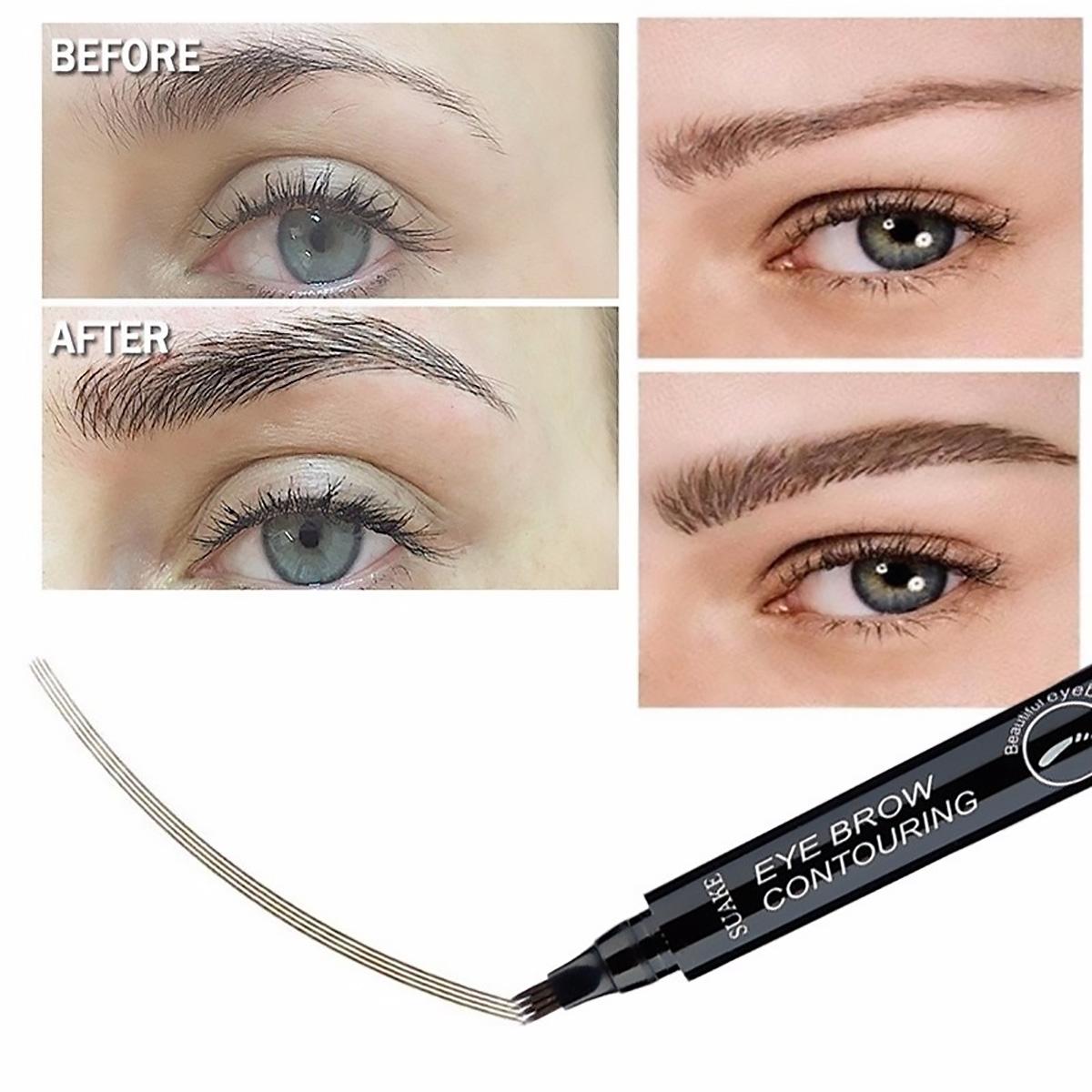 3D Microblading Eyebrow Pen Waterproof Fork Tip