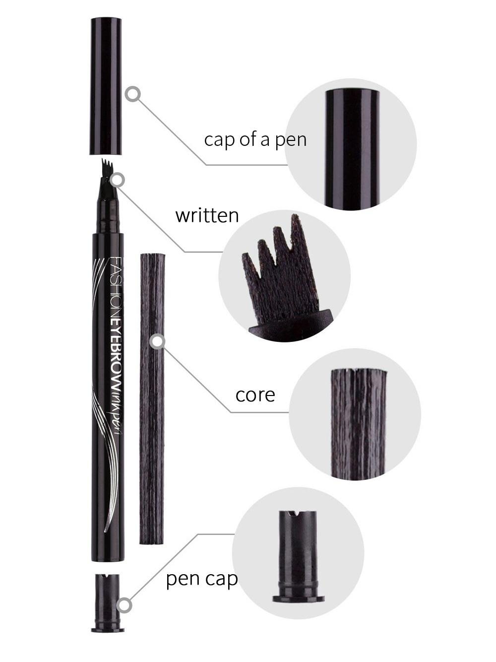 Eyebrow Pen Waterproof with Fork Tip