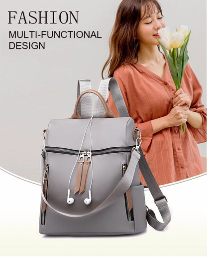 Casual Womens Multi-function Backpack High Quality PU Leather