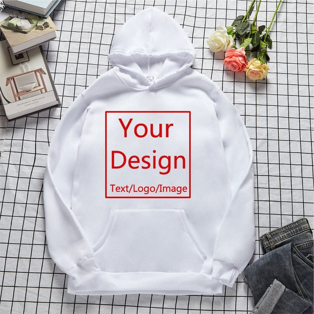 Custom Made Hoodies DIY Text or Logo or Image Print High Quality