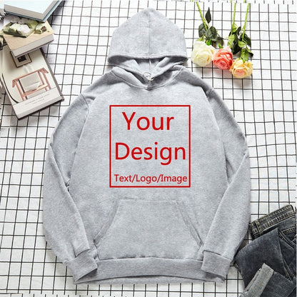 Custom Made Hoodies DIY Text or Logo or Image Print High Quality