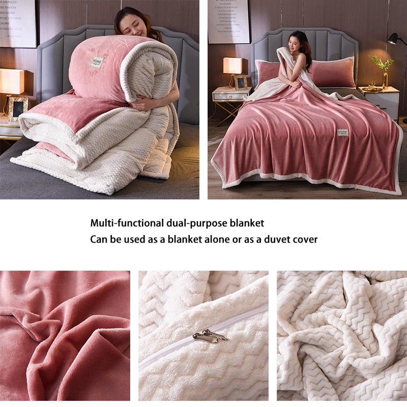 Soft Flannel blanket/ throw Luxury Bedding