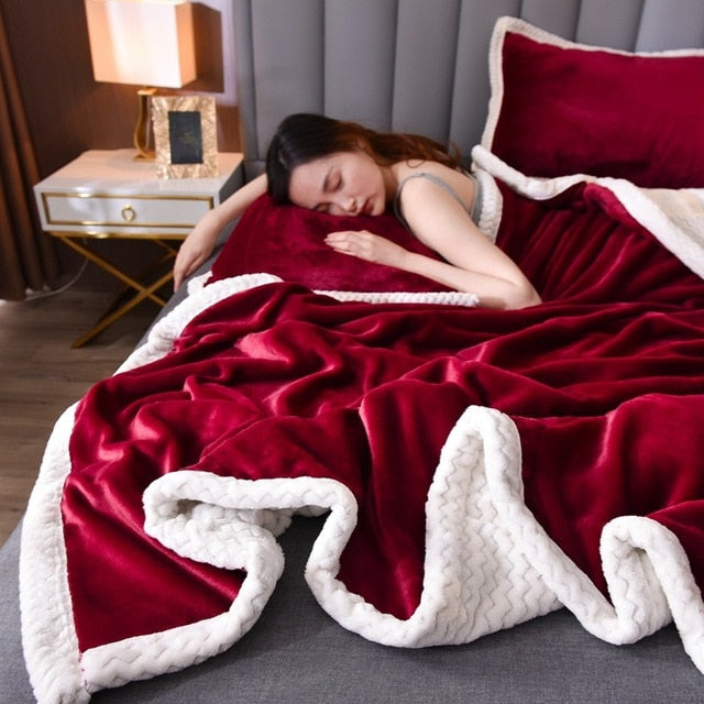 Soft Flannel blanket/ throw Luxury Bedding