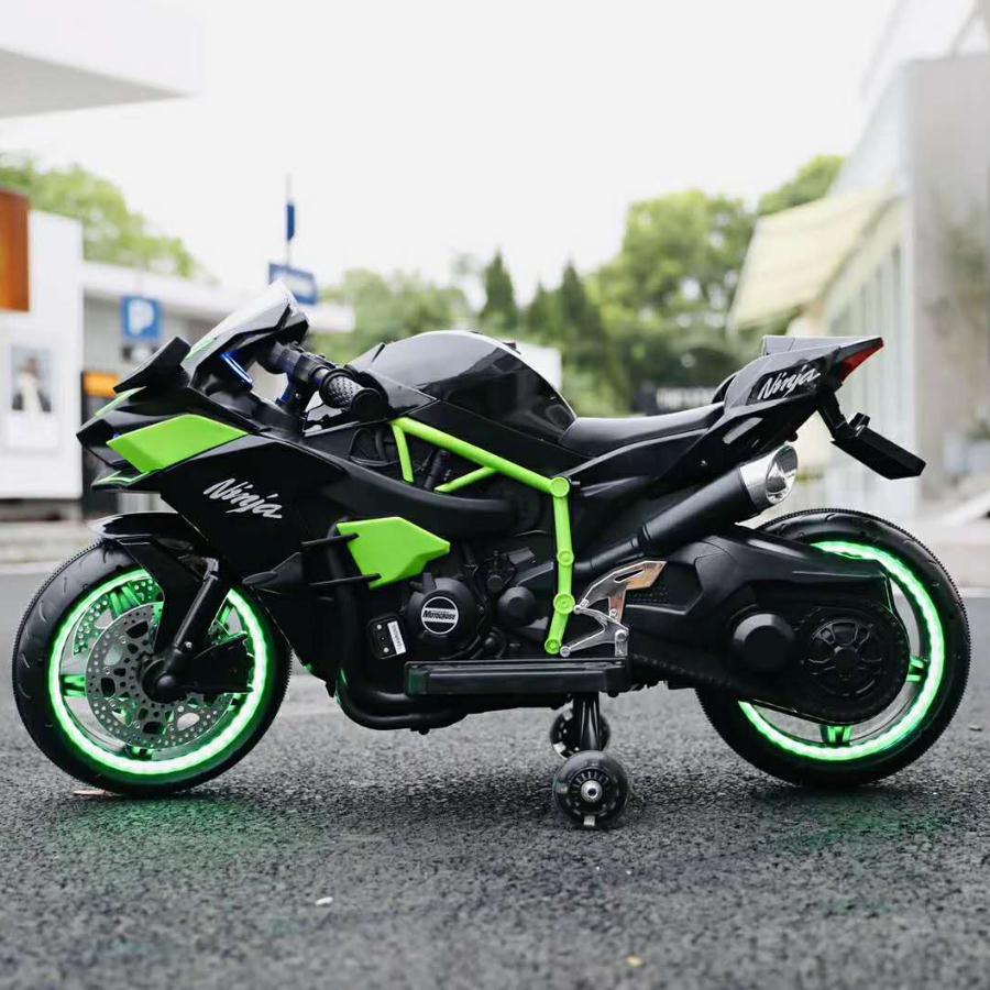 Children's Electric Ride-on Motorcycle with Trainer Wheels