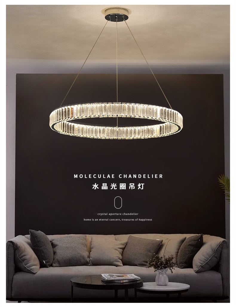 Modern Luxury Crystal Led Pendant Lighting - Dimmable