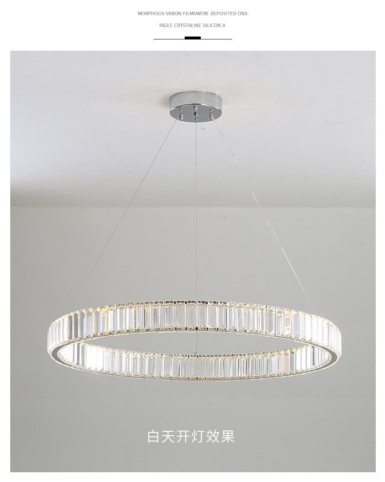 Modern Luxury Crystal Led Pendant Lighting - Dimmable