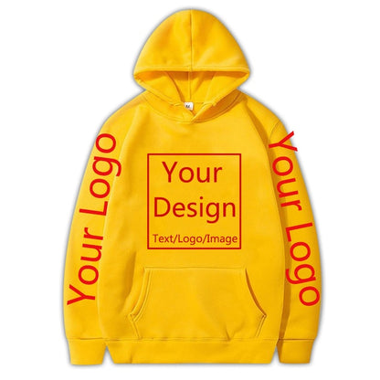 Custom Made Hoodies DIY Text or Logo or Image Print High Quality