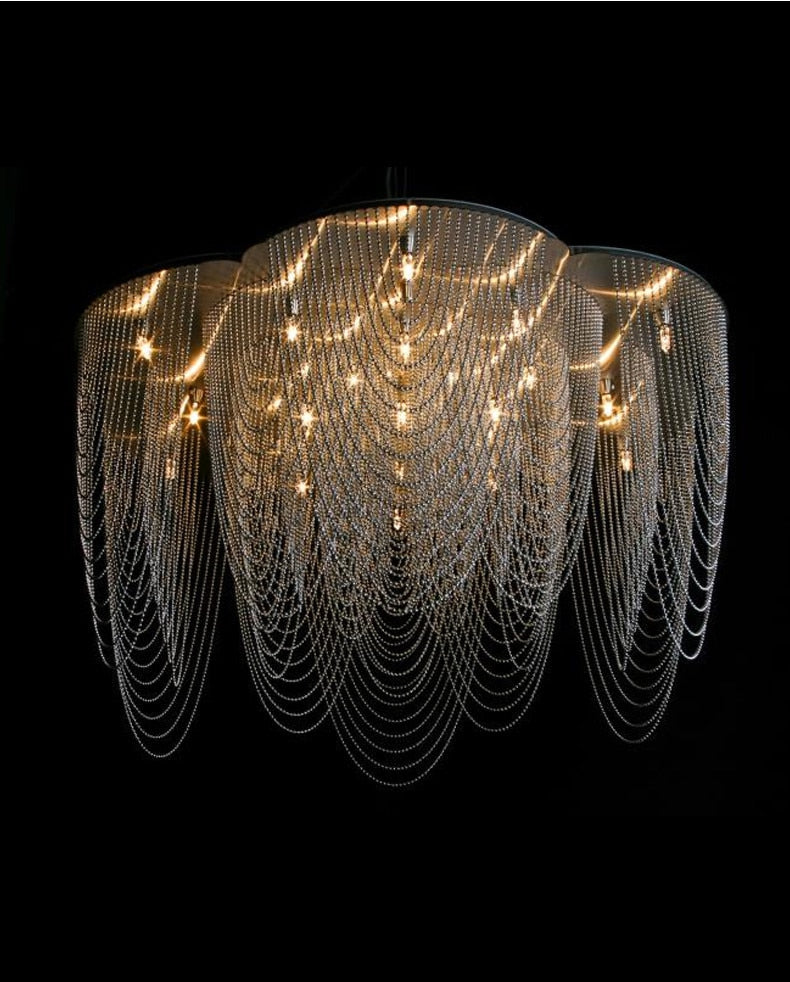 Modern LED Crystal Tassel Chandelier