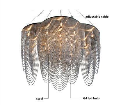 Modern LED Crystal Tassel Chandelier