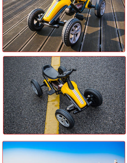 Children's 4 Wheeled Pedal Kart - Educational kids Ride-on