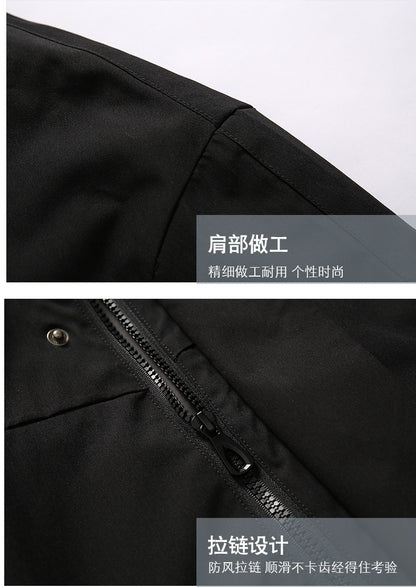 Men's Windbreaker Coat - Plus Sizes