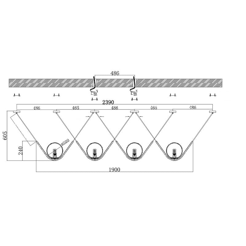 Modern LED Crystal Ring Chandelier