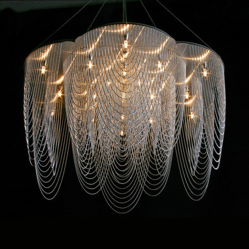 Modern LED Crystal Tassel Chandelier