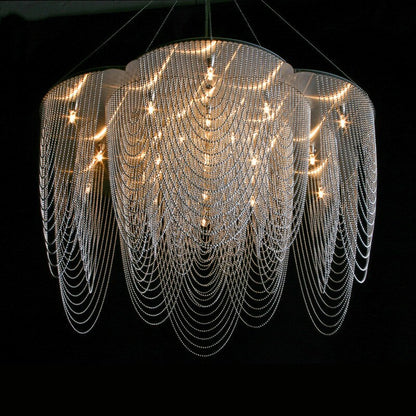 Modern LED Crystal Tassel Chandelier