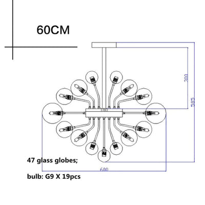 Modern Crystal Ball Chandelier