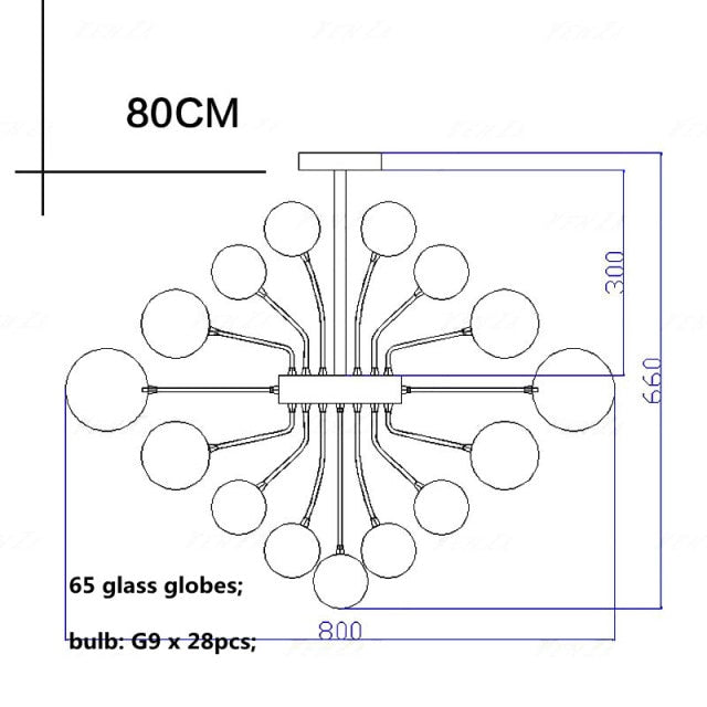 Modern Crystal Ball Chandelier