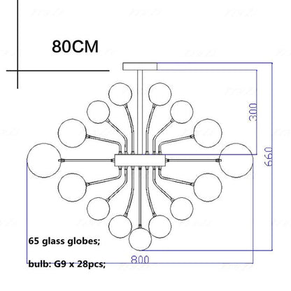 Modern Crystal Ball Chandelier