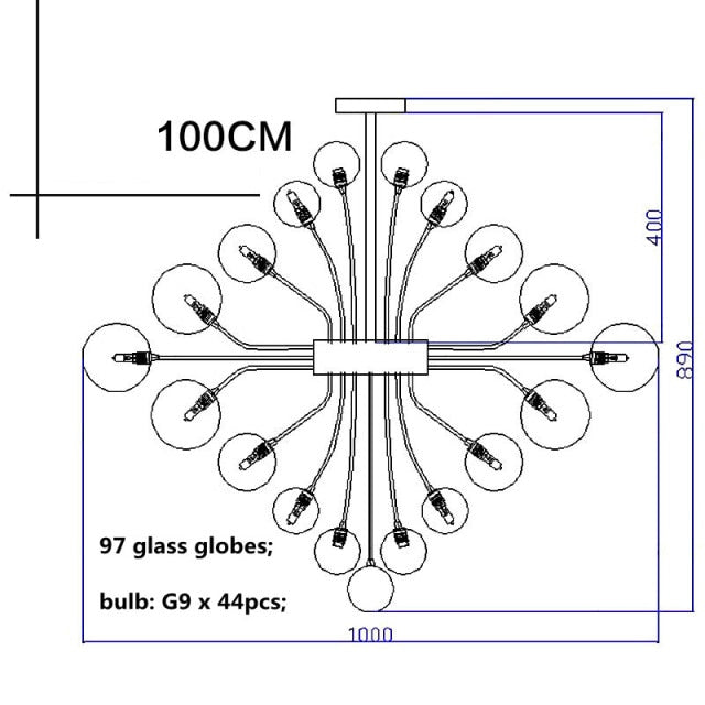 Modern Crystal Ball Chandelier