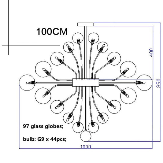 Modern Crystal Ball Chandelier
