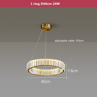 Modern Luxury Crystal Led Pendant Lighting - Dimmable