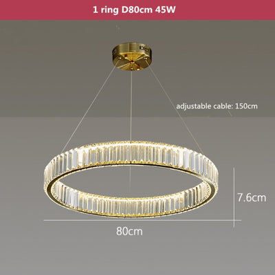 Modern Luxury Crystal Led Pendant Lighting - Dimmable