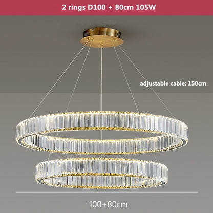 Modern Luxury Crystal Led Pendant Lighting - Dimmable