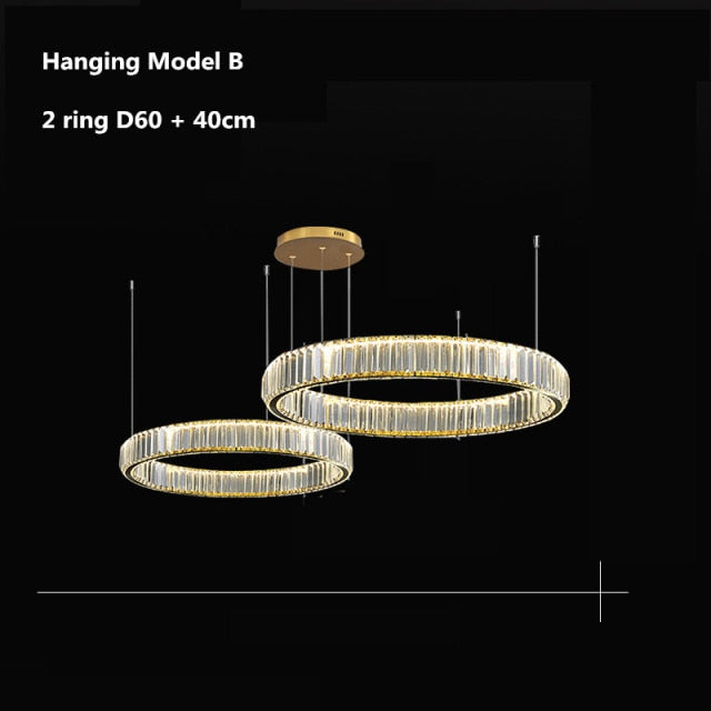 Modern Luxury Crystal Led Pendant Lighting - Dimmable