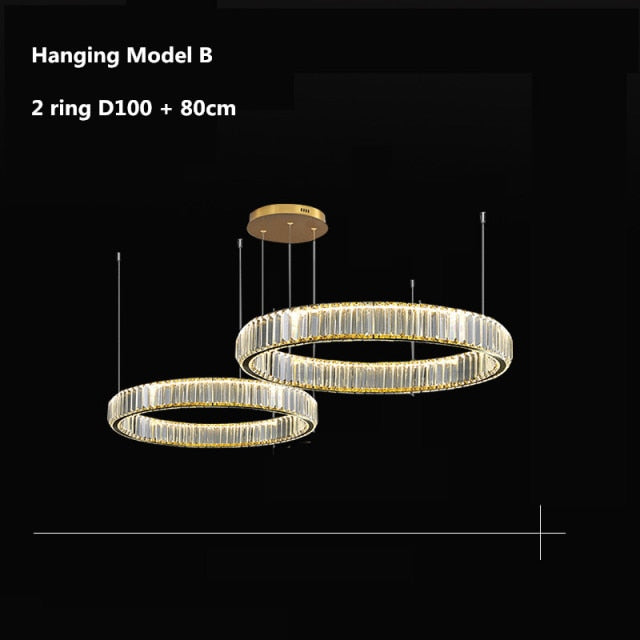 Modern Luxury Crystal Led Pendant Lighting - Dimmable